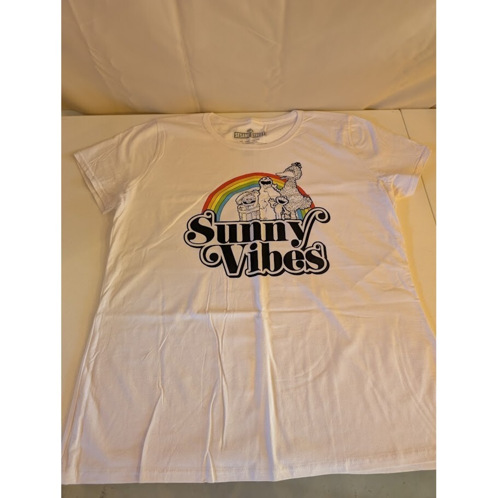 Sesame Street Sunny Vibes Graphic T-Shirt XXL White‎ 100% Cotton - New